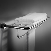 All copper bath towel rack toilet single pole towel rack light luxury bathroom drying towel pendant thick double rod