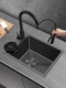 Nano-embossed Kitchen Sink Small Size Wash Basin 단일 탱크 좁은 긴 측면 장착 식기 세척기 바 미니 풀 Nano-embossed Kitchen Sink Small Size Wash Basin 단일 탱크 좁은 긴 측면 장착 식기 세척기 바 미니 풀
