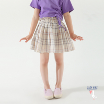 SASAKIDS customized 2021 summer dress for young girls in the half-skirt of the young girl literary style short skirt cotton