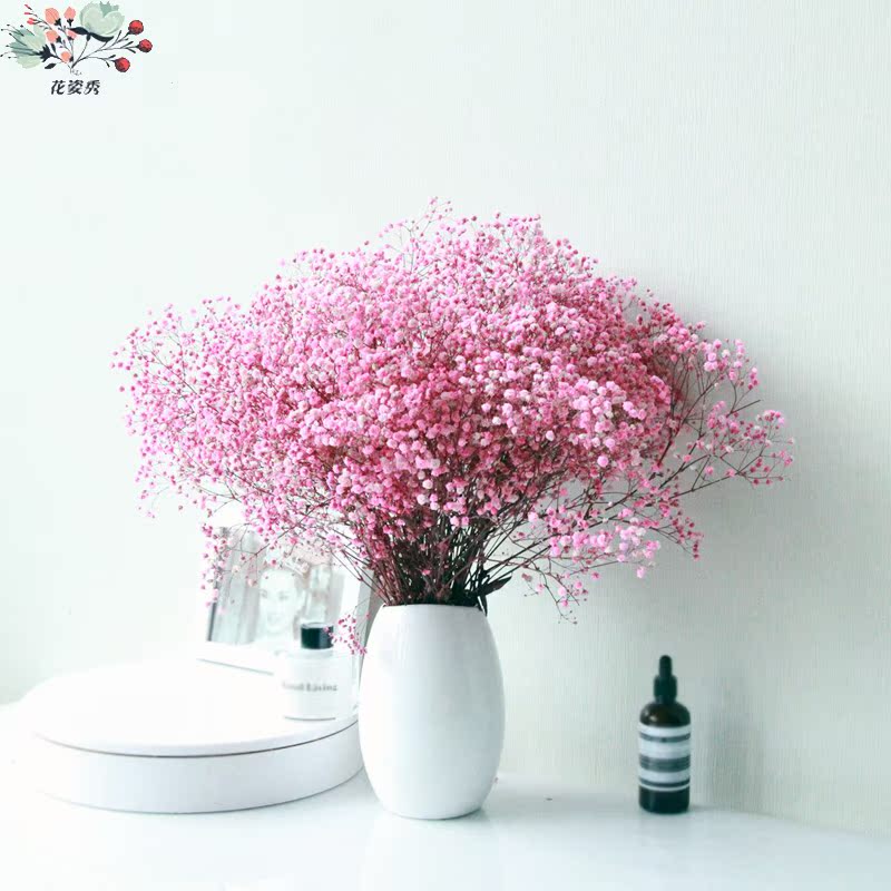 Ins, living all over the sky star + vase suit 】 【 tie dried flowers really ceramic vases, home furnishing articles suit