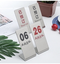 Table number meal number plate stainless steel table number plate hotel table number plate seat number plate call number plate take meal plate
