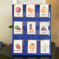 pocket chart7 layer pvc teaching card chart bag refrigerator whiteboard magnetic hanging bag triangle calendar storage