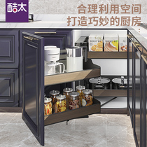 Cool too corner pull basket little monster kitchen cabinet drawer type corner pull basket cabinet seasoning basket Seasoning basket bowl basket