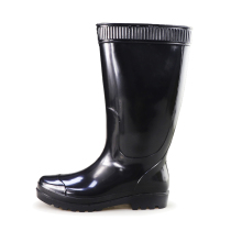 Twin Star Black High Cylinder Rain Shoes Glue Shoes Long Silo Lao Shoes 802