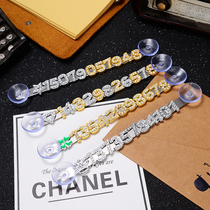 Car temporary parking plate stainless steel custom creative car moving phone number plate personalized car moving car card sunscreen