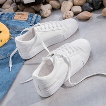 Spring and Autumn New White Shoes Women's Shoes ins Chao Street Shoes Super Fire White Shoes Autumn and Winter 2021 Explosions Board Shoes