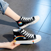 2022 Summer style New High Help Ins Chains Smooth Sailing Shoes Women Shoes 21 Spring Ulzzang Board Shoes 100 Hitchhiking Shoes