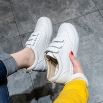 Spring and Autumn New Velcro White Shoes Women's Shoes Thick Bottom Heightened Board Shoes Explosions in Autumn and Winter 2021 White Shoes