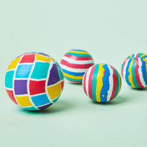 Rubber elastic ball cat toy ball bite-resistant molar solid pinball dog training cat pet silicone ball