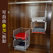 Dormitory wardrobe contains hanging roof clothing layers on the layered compartment compartment in the cabinet of the godstick