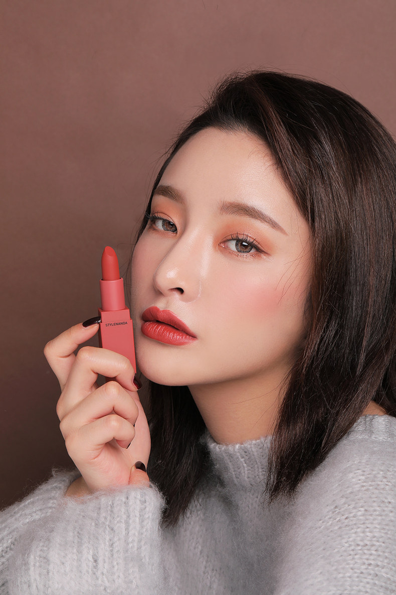 stylenanda官方 3ce mood recipe 哑光口红 脏橘220 金红辣椒222