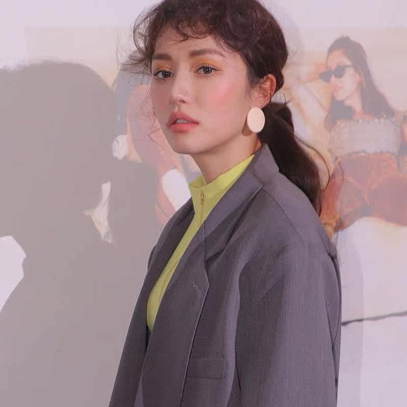 韩国stylenanda官方正品 时尚几何图形ab款耳饰