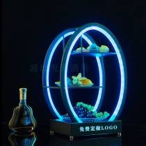Bar luminous fruit plate night market clearing bar LED charging fruit platter display stand KTV stainless steel egg-shaped fruit stand