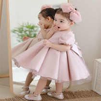 Girl Princess Dress Spring Fluffy Yarn Birthday Children Evening Gown Flowers Childrens Birthday Dresses Wedding Dress Piano