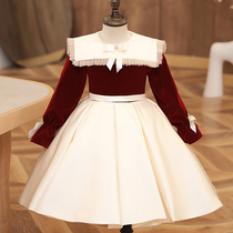 Girls New Years Eve gown high-end host childrens piano for flower girls birthday princess dress spring