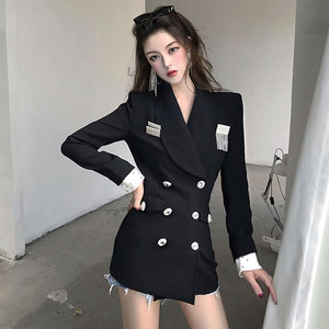 suit blouse new fashionable double-breasted slim suit jacket