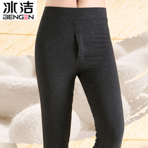 Ice cleaning autumn winter plus suede thickened male cotton pants tight against cold and unbloated mens three layers of special thick silk warm pants