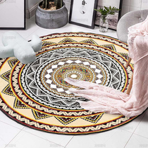 Light luxury American Nordic ethnic pattern round carpet hanging basket swivel chair sofa coffee table cushion bedroom bedside blanket