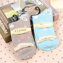 Big round spot spring summer autumn and winter cotton comfortable pregnant women moon socks cotton double layer loose socks maternal Special