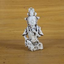Jingdezhen antique porcelain Song Hutian kiln shadow green Guanyin Buddha statue antique antique old collection ornaments
