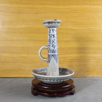 Jingdezhen antique porcelain late Qing Guangxu annual hand-painted blue and white lamp oil lamp antique collection articles