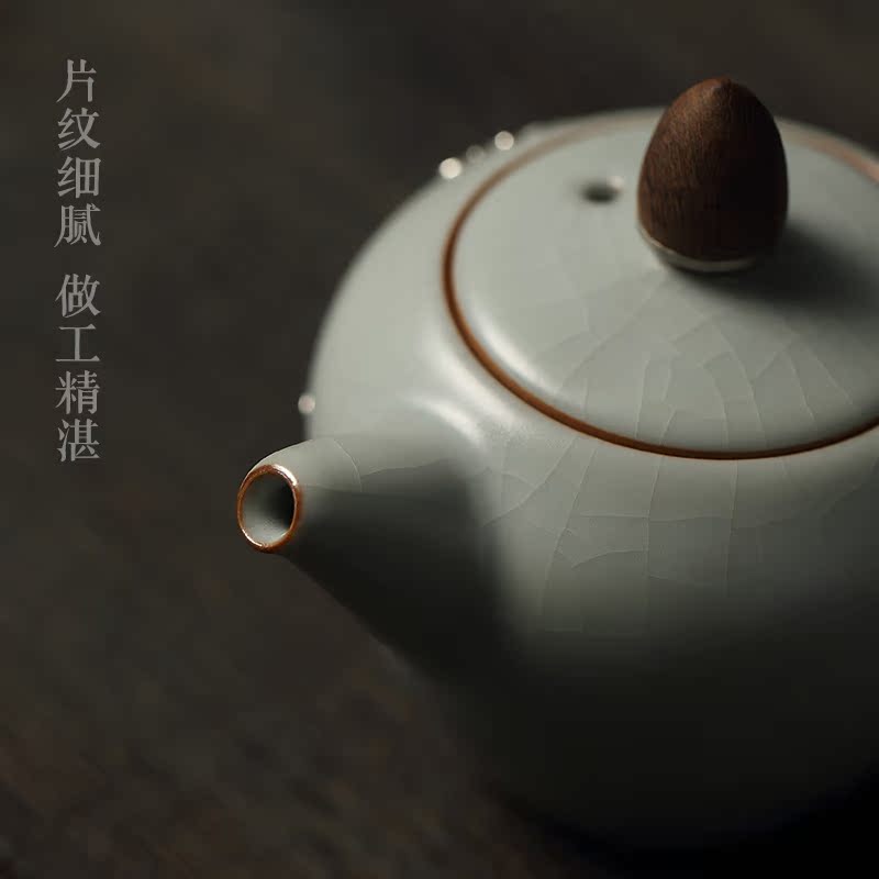 Taiwan FengZi kung fu tea pot home beauty shoulder pot of single pot small cut your up ceramic teapot with silver