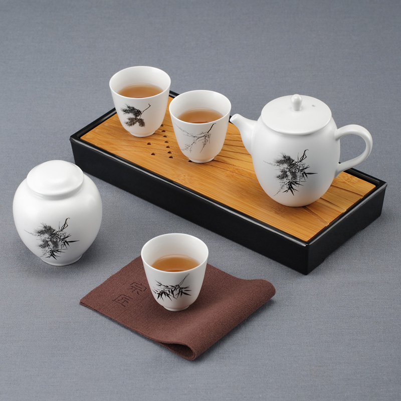 The Mini kung fu tea sets accessories work is suing ceramic teapot teacup household of a complete set of creative tea tea table