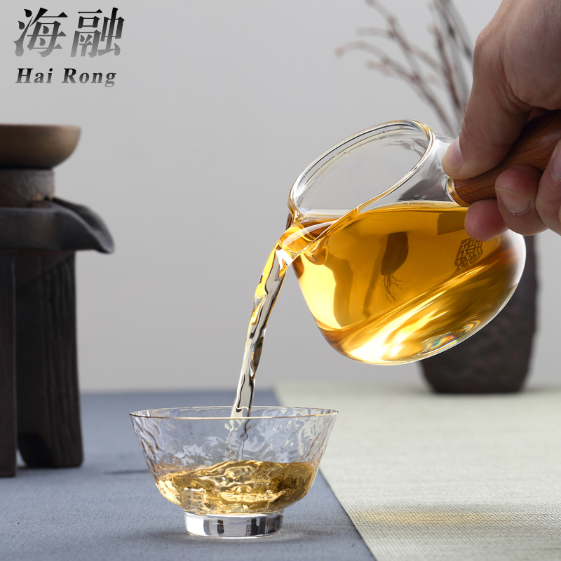 Male) fair keller cup glass ceramic kung fu tea sets the accessories side of the filter tea cup points home