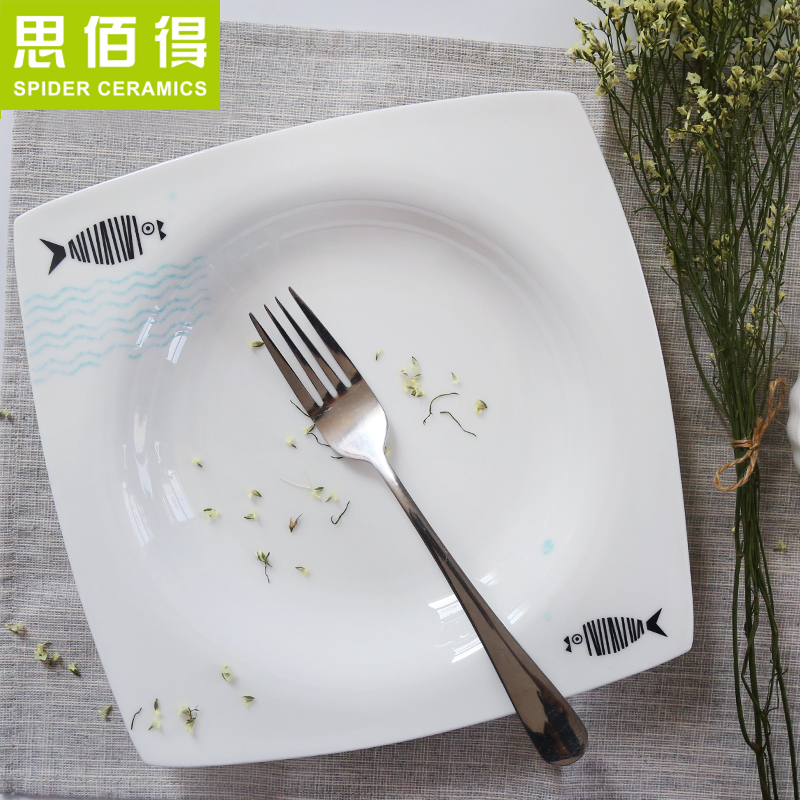 Think hk have dinner plate 8/9/10 inches ipads porcelain tableware creative steak soup plate of fruit dish dish plates
