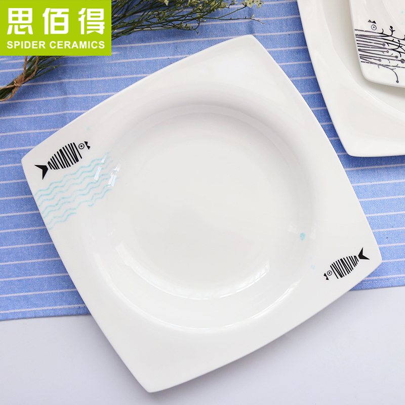 Think hk have dinner plate 8/9/10 inches ipads porcelain tableware creative steak soup plate of fruit dish dish plates