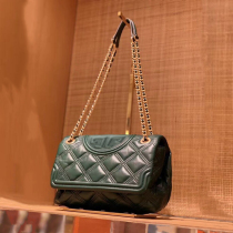 Hong Kong Plaid 2021 new diamond chain bag European and American Tide brand luxury green crossbody leather pet bag