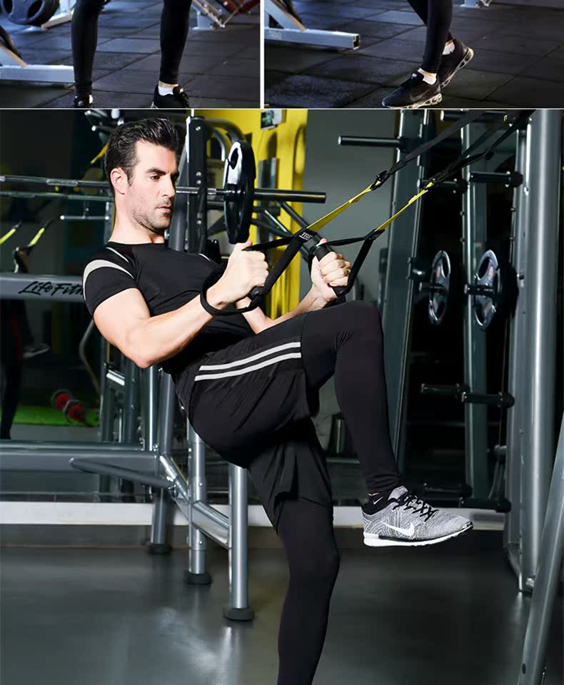 健身服男套装三件套健身房运动服紧身速干衣长