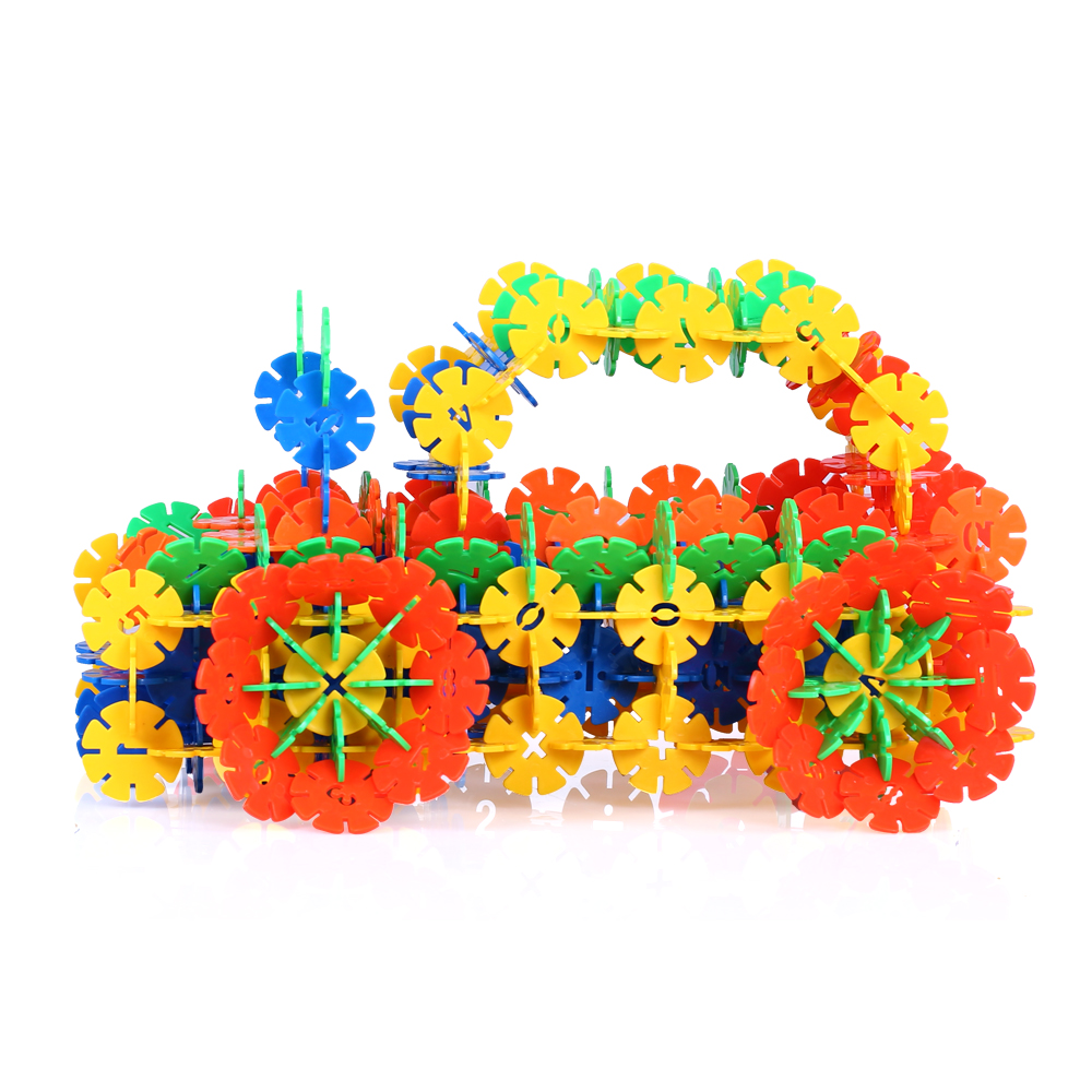 贝恩施雪花片塑料拼插拼装积木大号加厚男女儿童益智玩具1-3-5岁