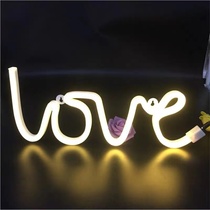 ins girl heart conjoined LOVE520 lamp decoration battery creative night light romantic birthday arrangement bedroom decoration