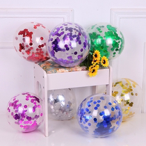 12-inch transparent sequin balloon wedding festival supplies birthday decoration festival party balloon net red paper