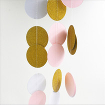 Weiwei balloon round paper pull flower hanging string birthday party wedding arrangement decoration pendant round paper string