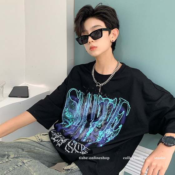 Boys short-sleeved T-shirt for summer new style for mid-large children pure cotton loose T-shirt tops for big children men's thin summer fashion t
Boys short-sleeved T-shirt for summer new style for mid-large children pure cotton loose T-shirt tops for big children men's thin summer fashion t