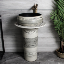 Floor-floor washbasin integrated column type washout outdoor pool Ceramic Balcony Patio Outdoor Home basin