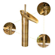 All-copper antique faucet art basin with antique faucet to do old bronze wine cup faucet bronze-