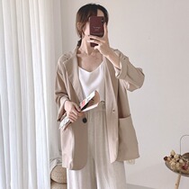 Early autumn 2021 new womens loose small man suit design sense niche black blazer women spring and autumn