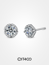 T400 Moisan earrings female 2021 New sterling silver earrings senior sense light luxury temperament niche birthday gift