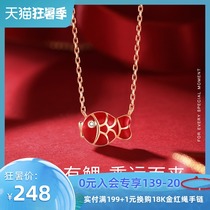 T400 clownfish necklace 2021 new female sterling silver light luxury niche design sense red clavicle chain gift