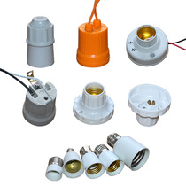 High temperature ceramic lamp holder e27E14 conversion screw mouth Luo mouth waterproof chandelier head energy-saving lamp LED ceiling surface installation