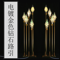 New Wedding Props Five Heads Dragon Pearl Road Leading Golden Diamond Road Leading Rice Grain Light Wedding Arrangement Ttai Road Citation