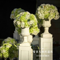 2016 new wedding props Sifang road guide Korean wooden grilled white paint road lead wedding European Roman column road guide