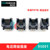 RJ10 RJ11 RJ12 Phone Socket 90 Degree Crystal Headset Base 95001-2 4-core 6-core 8-core Interface