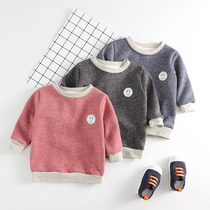 Girls Spring and Autumn Mens Baby Sweats Childrens Long Sleeve Top Children base shirt Thin Baby Pullover T-Shirt Tide