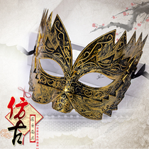 Halloween mask antique jazz mask men and women masquerade party half face mask performance dress up props wholesale
