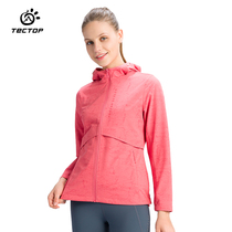 tectop exploration of outdoor elastic jacket new windproof male sun protection soft shell clothes windjersey woman printed camouflate big code