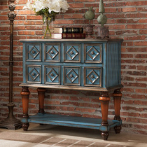 Eurostyle End Jingtai American countryside Xuanguan Taijianguan Table Drawers Table Imitation Ancient made of old solid wood Chinese furniture